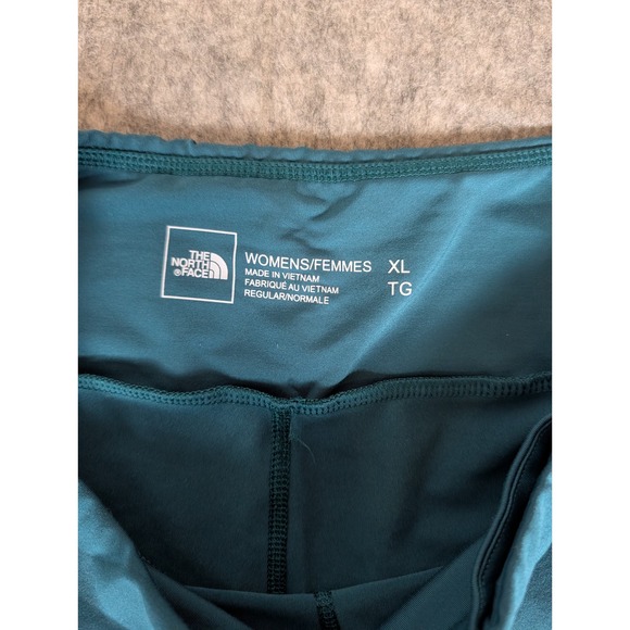 The North Face Womens XL Blue Athletic Leggings Cropped Textured Panel - Picture 6 of 9